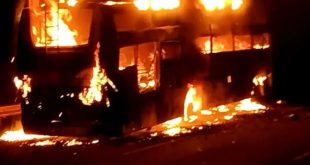 ओडिशा बस में भीषण आग