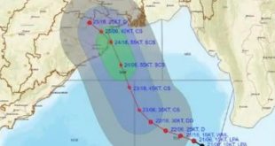 चक्रवात डाना का बाहरी हिस्सा भद्रक-केंद्रापड़ा पहुंचा, भितरकनिका व धामरा के बीच होगा लैंडफॉल