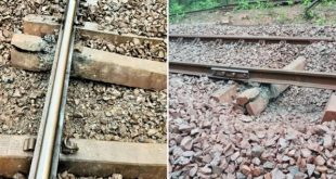 Railway tracks शहीद सप्ताह के दौरान माओवादियों ने उड़ायी रेल पटरी