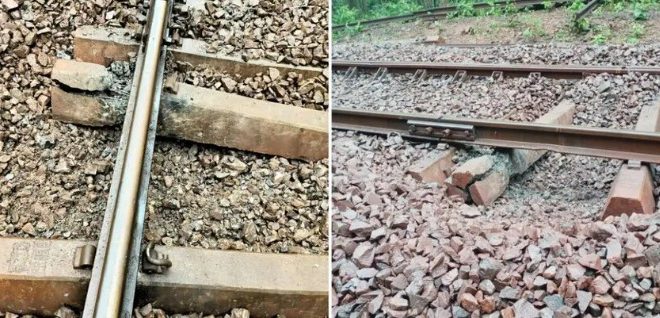 Railway tracks शहीद सप्ताह के दौरान माओवादियों ने उड़ायी रेल पटरी